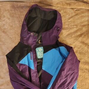 Bonfire Snowboarding Purple and Blue Jacket Sz Large